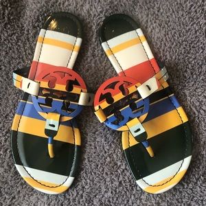 New Tory Burch Rainbow Miller Sandals